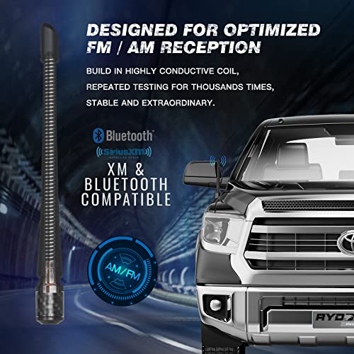 RYDONAIR Short Antenna Compatible with Toyota Tundra 2000+ & Toyota Tacoma 1995+, Internal Copper Coil for Enhanced Reception, Car Wash Proof, 7 inches Rubber Antenna Replacement - Image 3