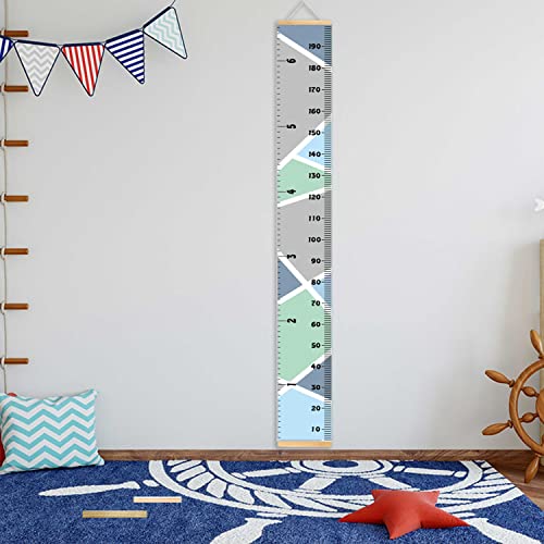 LoveNite Baby Growth Chart, Height Wall Chart for Kids, 79 x 7.9in Wooden Frame Canvas Measurement Hanging Ruler for Child’s Room Decoration (Grey) - Image 5