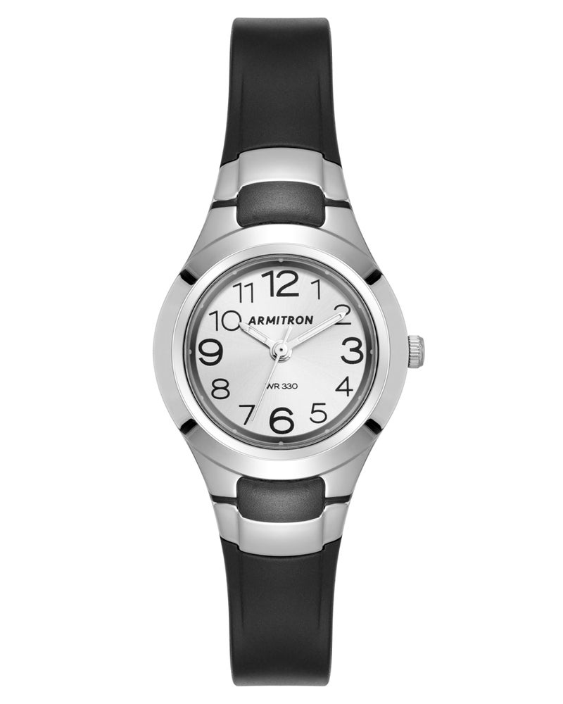 Armitron Sport Unisex 25/6418BLK Analog Easy-to-Read Dial Black Resin Strap Watch - Image 4