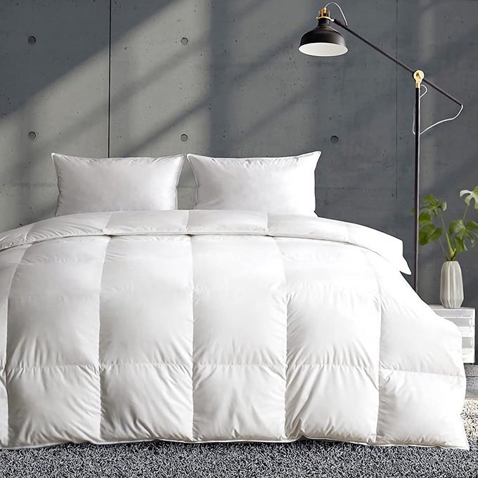 LIGHTWEIGHT DOWN FEATHER FIBERS COMFORTER OVERSIZED QUEEN COOLING DUVET INSERT FOR WARM WEATHER 100 ORGANIC COTTON HIGH FILL POWER DOWN FIBERS QUILT THIN SUMMER DUVET IVORY WHITE 98X98