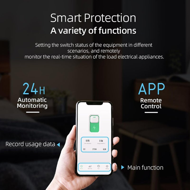 خصائص فيزيائية وكيميائية مستقرة قاطع دائرة السكك الحديدية DIN الذكي Wi-Fi، مفتاح تشغيل/إيقاف مؤقت، تحكم صوتي عبر التطبيق، مفتاح طاقة AC90-300V يزيد كفاءة التخزين جوي وبري تصميم حسب الحاجة العامة - Image 5