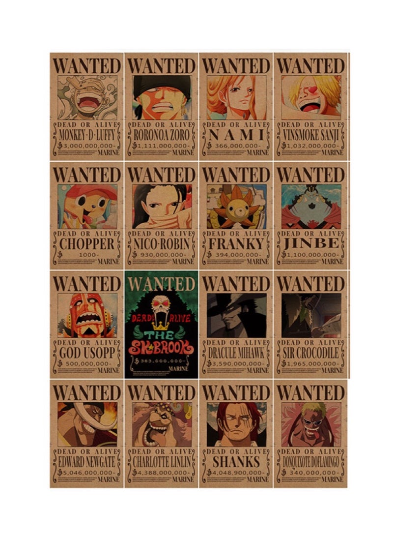 general 22pcs of one piece the wanted posters - Image 1