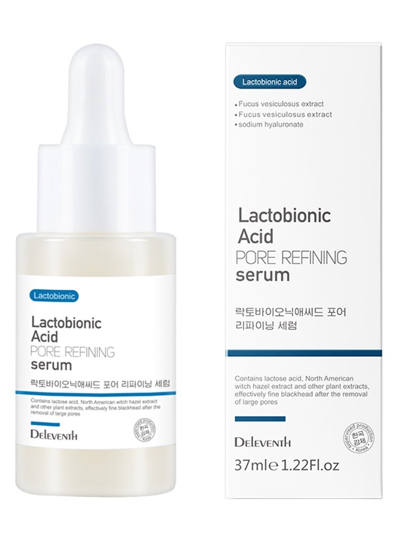 DEleventh العلامة التجارية الكورية مصل حمض اللاكتوبيونيك لتنقية المسام 37ml / تقليص المسام، وموازنة الماء والزيت، وإزالة الرؤوس السوداء، وتنعيم البشرة، وتقليل الخطوط الدقيقة وتحسين الملمس