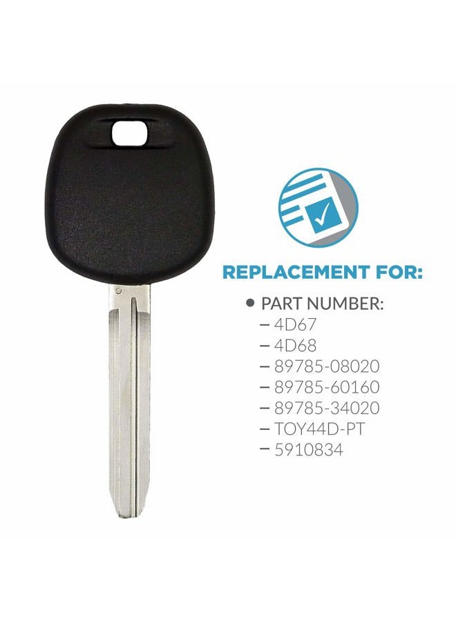 Keyless2Go Replacement for 2 New Uncut Transponder Ignition Car Key for Select Toyota Vehicles TOY44D-PT - Image 4