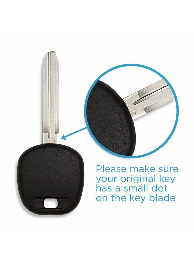 Keyless2Go Replacement for 2 New Uncut Transponder Ignition Car Key for Select Toyota Vehicles TOY44D-PT - Image 3