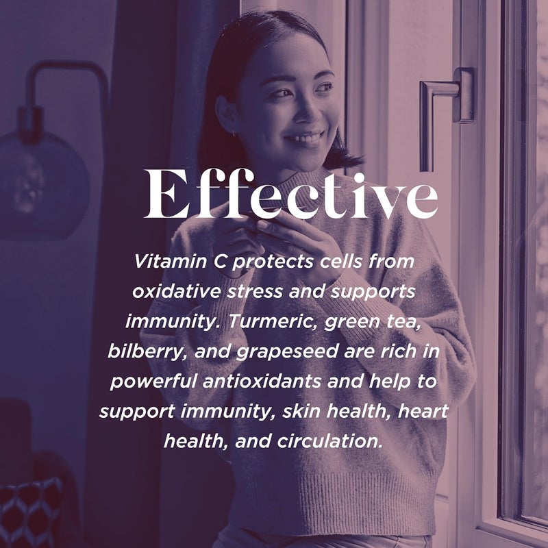 BioCare Antioxidant Complex with Vitamin C Turmeric Green Tea Grapeseed 30 Capsules - Image 4