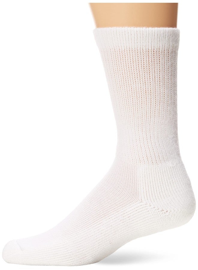 Thorlos Advanced Diabetic Crew Single Pair White LG (Men's Shoe 9-12.5) - Image 1