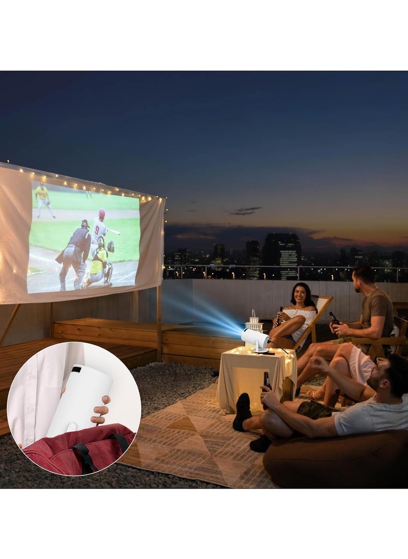 GTSOL - Mini projector, Immersive 4K Smart Portable Projector with Built-In Speakers, Screen Mirroring, and Advanced Connectivity Features for HD Home Cinema Experience - Image 1