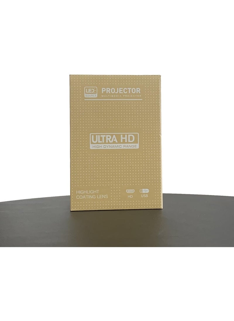 GTSOL - Mini projector, Immersive 4K Smart Portable Projector with Built-In Speakers, Screen Mirroring, and Advanced Connectivity Features for HD Home Cinema Experience - Image 1