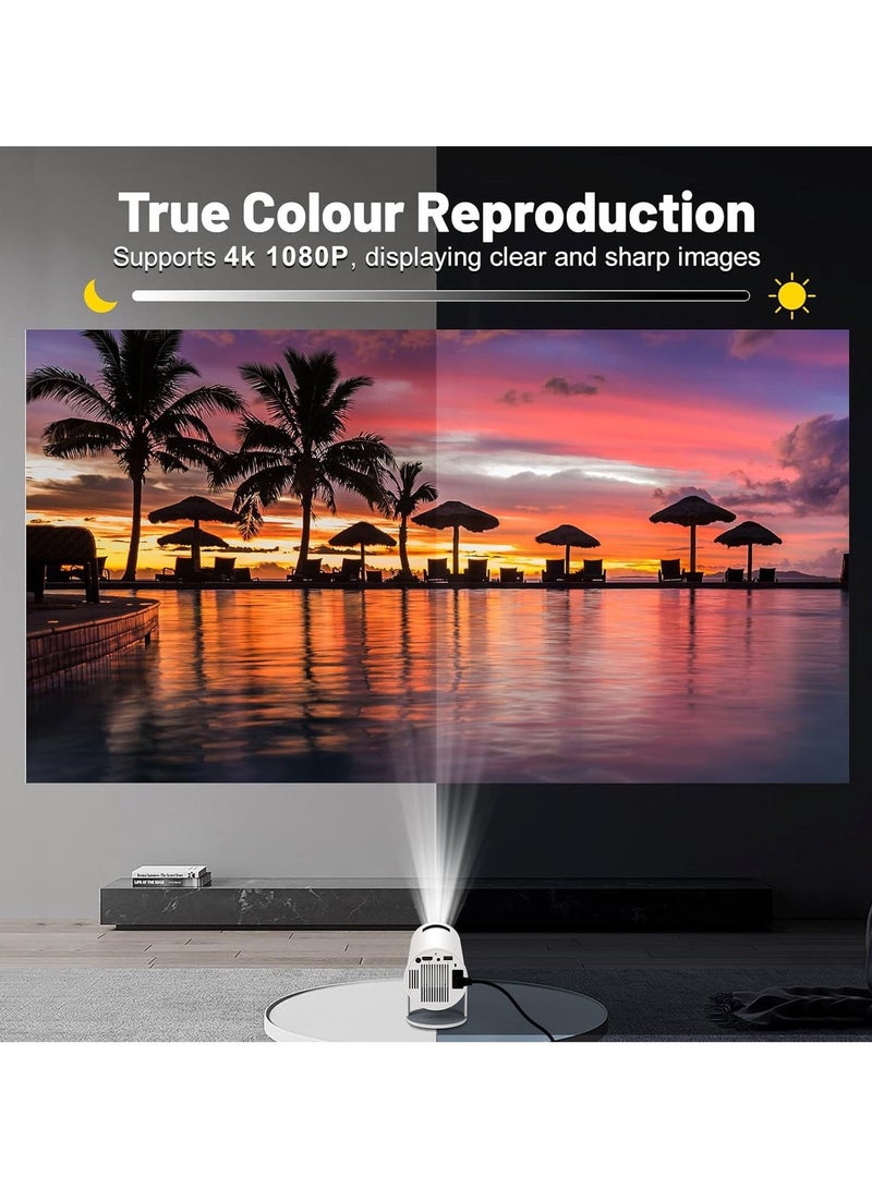 GTSOL Portable ULTRA HD Projector with 5G WiFi & Android 11 – Supports 4K Input, 1280×720 Native Resolution, 130” Screen, Home Theater & Outdoor Movies - Image 2