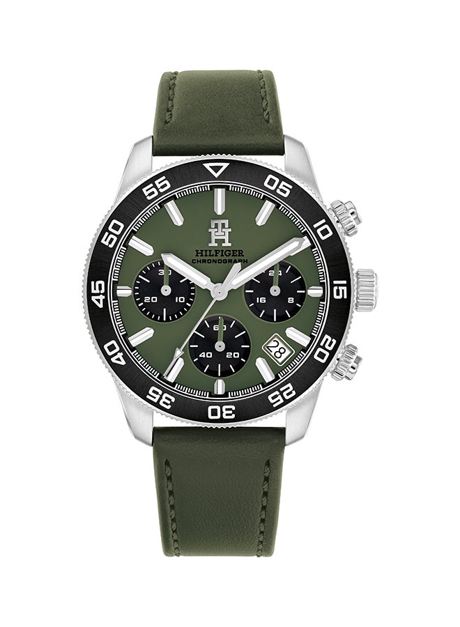 TOMMY HILFIGER ROUND CHRONOGRAPH MEN'S GREEN CASE WATCH - 1792188 - Image 1