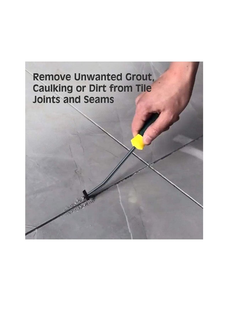 Tile Grout Removal Tool, KASTWAVE Caulking Removal Tool Detachable Tungsten Steel Blades Tile Joints Seams Scraper Corners Grout Caulking Cleaner Remover Tile Removal Tool for Tile - 2 Pack - Image 5