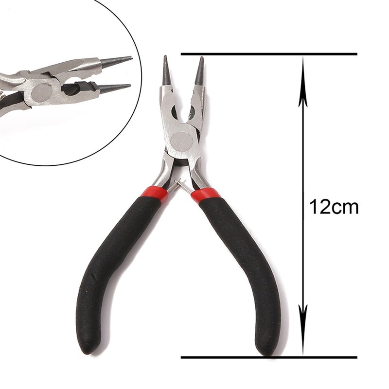 Handmade DIY Tool Pliers Multifunctional Punching Pliers Jewelry Toothless Pointed Nose Pliers Oblique Wire Cutting Pliers Hardware Tools #13 black handle jewelry pliers 1 pc/bag 