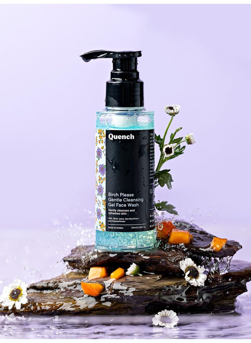 كوينش غسول الوجه جل التنظيف اللطيف من كوينش بحمض الساليسيليك وإنزيمات عصير البتولا | يقشر بلطف باستخدام خرزات قابلة للتحلل للحصول على بشرة ناعمة وصافية | يضيء ويرطب البشرة | صنع في كوريا (100 مل) - Image 4