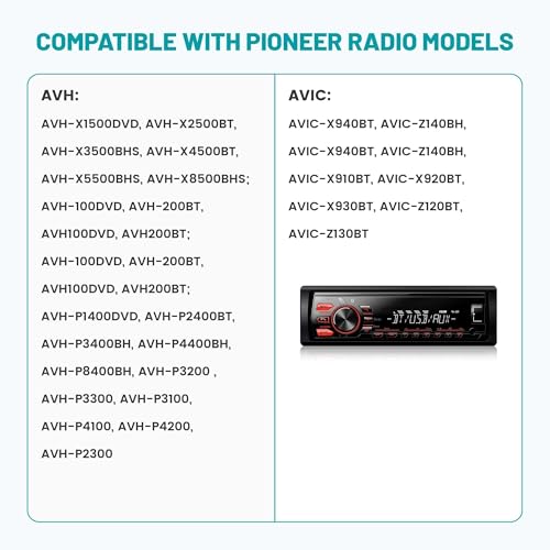 NuIth 16 Pin Car Radio Wiring Harness for Pioneer AVIC AVH DEH Stereo Connector Aftermarket DVD NAV AVH-P3300BT, AVH-P3100DVD, AVH-P3200DVD, AVH-X2500BT, AVH-X8500BHS, AVH-X5500, AVH-X4500 - Image 3