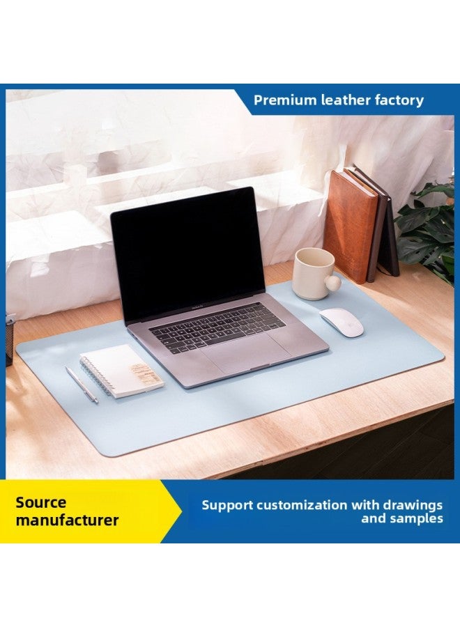 Single-sided Leather Mouse Pad Oversized Non-slip Computer Keyboard Office Desk Pad Writing Pad Size Pattern Printing LOGO-Color:23cm*19cm-Pattern:Light Gray (single Side) - Image 2