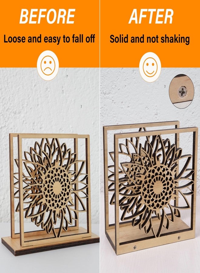 Tnstbiee Handmade Sunflower Wood Napkin Holder for Farmhouse Rustic Decor - Laser Cut Farmhouse Table Kitchen Dispenser - Great Gift for Mother's Day or Leo Zodiac Birthday - Image 3