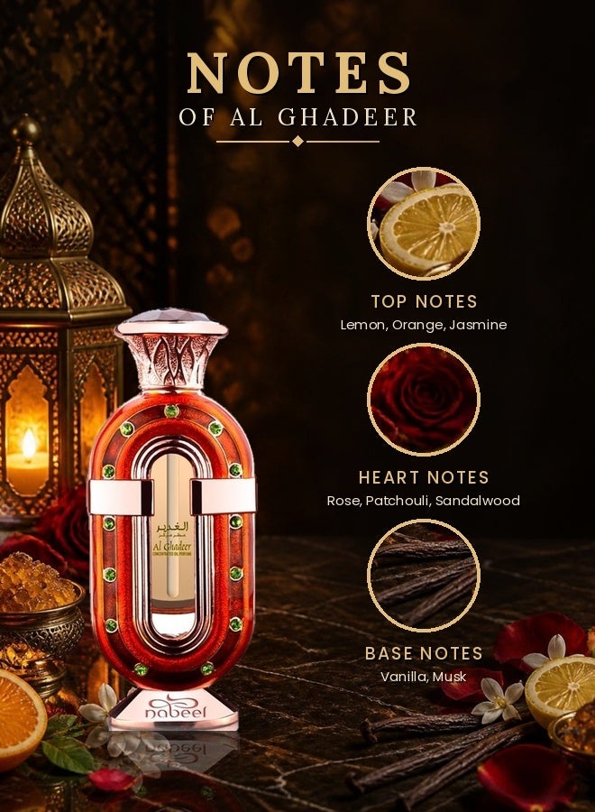 Nabeel Al Ghadeer Concentrated Oil Perfume 20ml – Alcohol-Free Unisex Attar, Citrus Floral Woody Fragrance with Vanilla & Musk - Image 3