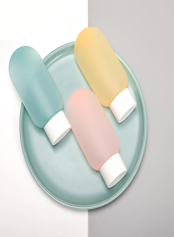 CLICKSWIFT عبوات ضغط قابلة لإعادة التعبئة من كليك سويفت، عبوات ضغط مانعة للتسرب، عبوات ضغط صغيرة الحجم للشامبو واللوشن ومستحضرات التجميل - متعددة الألوان، 3 قطع (125 مل) - Image 3