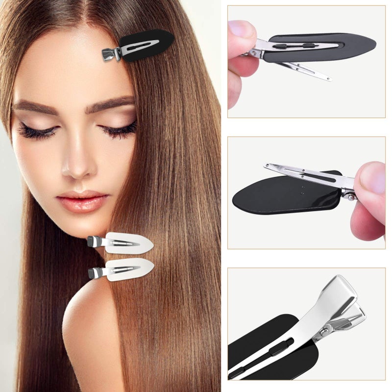 QUEENTI Hair Clip, 12Pcs No Crease Hair Clips for Styling, Makeup, Sleeping, Makeup Application ABS Resin and Stainless Steel, Non Slip, No Bend Design, Suitable for All Hairstyles - Image 3