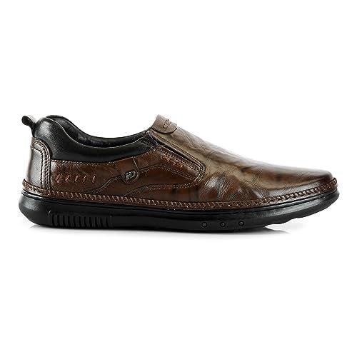 ID Brown Slip-On Dual Shade Casual Shoes For Men, 9 UK - Image 4