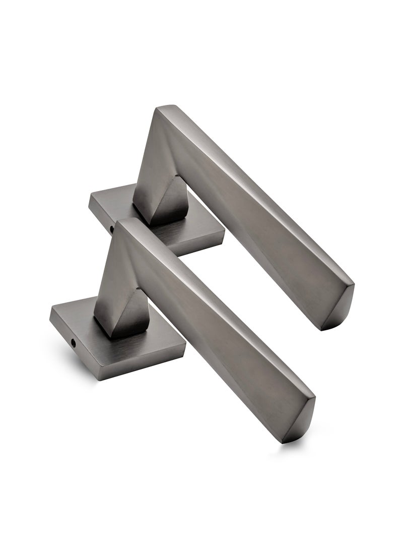 CINCINNO Orion Premium Anti-Rust Aluminium Door Handle Pair – Durable & Stylish for Home & Office, UV Protection, 2-Year Color & 5-Year Mechanical Warranty, Salt Spray Tested (Gun Metal Grey)  - Image 1