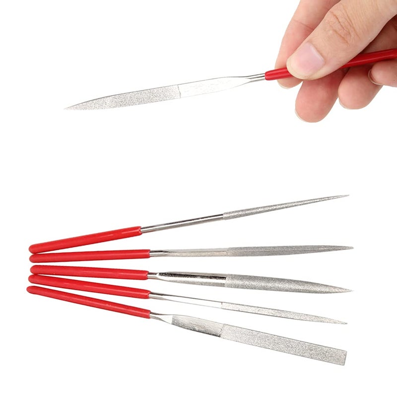 Saipe 10 Pcs Mini Diamond Needle File Set Diamond Files Mini Needle Set for Jewlery Metal Glass Stone Grinding, Polishing and Engraving (2x100mm) - Image 5