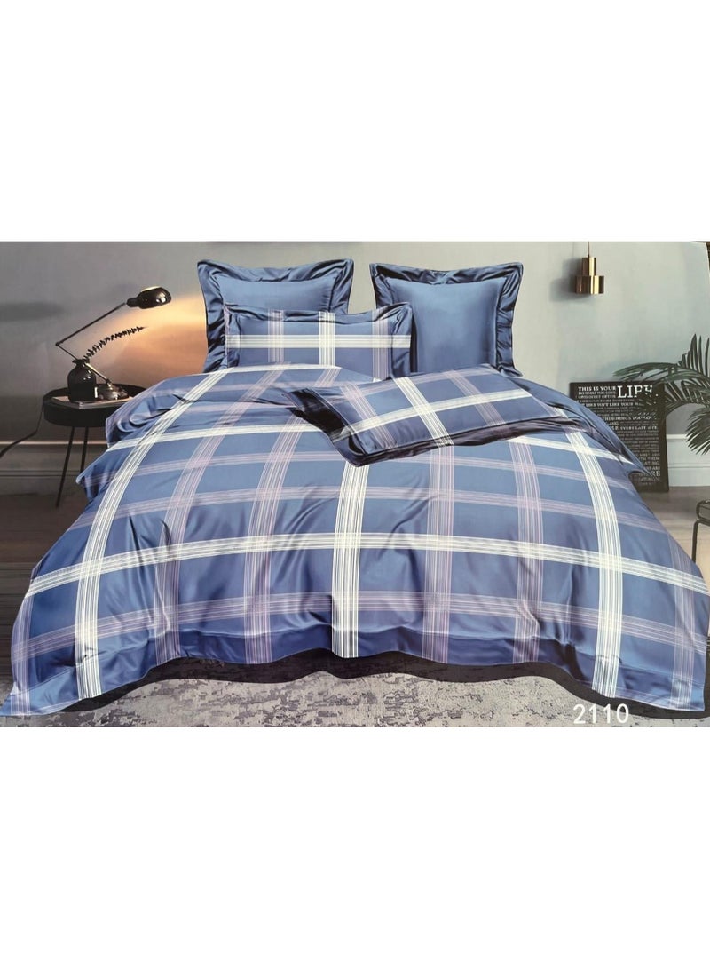 Exquisite King Size 6-Piece Complete Bedding Set – Luxury Jacquard Geometric Comforter, Soft All-Season Bedding with Matching Pillowcases, Shams & Bed Skirt – Elegant, Cozy & Comfortable Bedroom Decor  - Image 2