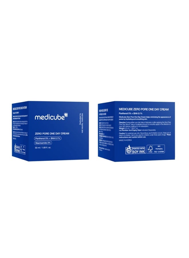 Medicube Zero Pore One-Day Cream 50ml - Pore Refining Cream with Panthenol, Salicylic Acid, and Niacinamide  - Image 4
