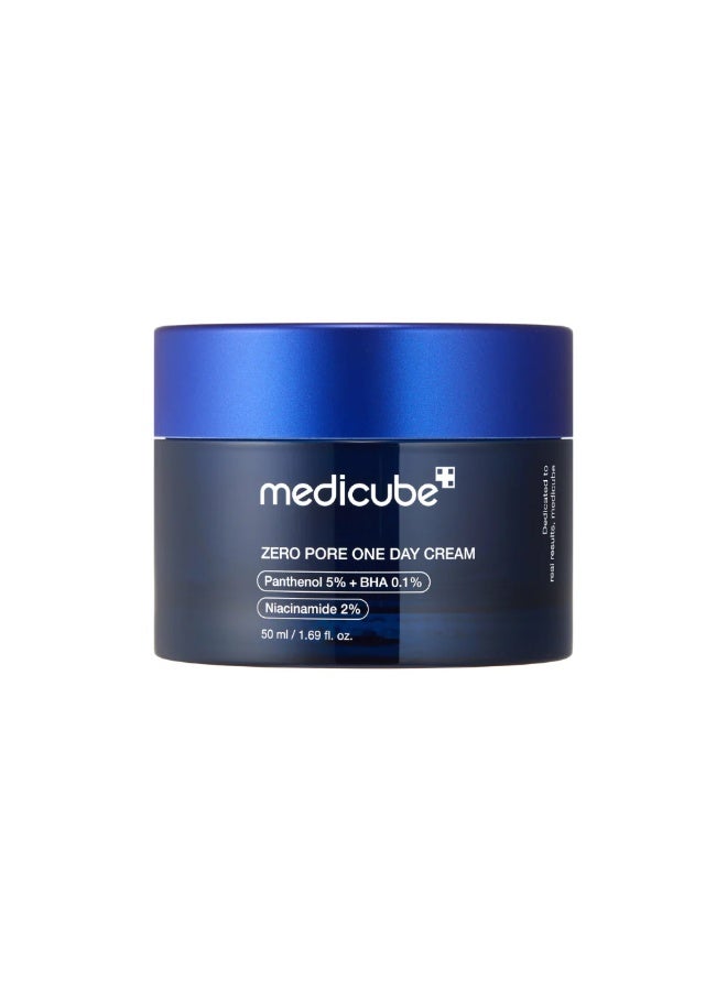 Medicube Zero Pore One-Day Cream 50ml - Pore Refining Cream with Panthenol, Salicylic Acid, and Niacinamide  - Image 1