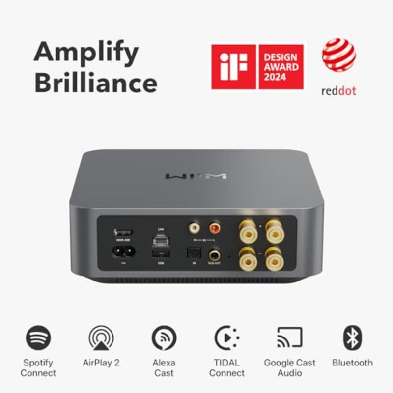 أمبير: مضخم صوت متعدد الغرف متوافق مع AirPlay وGoogle Cast وAlexa HDMI وتدفق التحكم الصوتي من Spotify وAmazon Music وTidal والمزيد باللون الرمادي الفضائي - Image 2