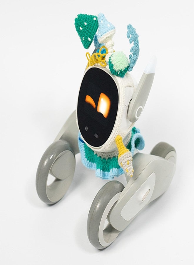 Loona Forest Explorer Outfit - Handmade Crochet Headpiece and Collar Set with a Nature-Inspired Theme, Perfect for Transforming Your Pet Robot Toys into a Cute Companion - Image 4