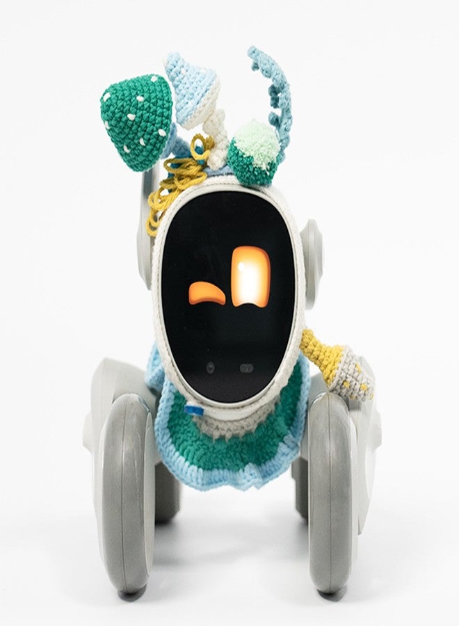 Loona Forest Explorer Outfit - Handmade Crochet Headpiece and Collar Set with a Nature-Inspired Theme, Perfect for Transforming Your Pet Robot Toys into a Cute Companion - Image 3