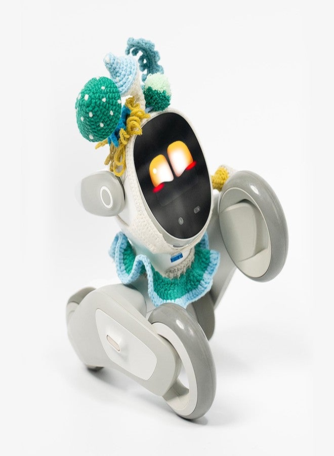 Loona Forest Explorer Outfit - Handmade Crochet Headpiece and Collar Set with a Nature-Inspired Theme, Perfect for Transforming Your Pet Robot Toys into a Cute Companion - Image 2
