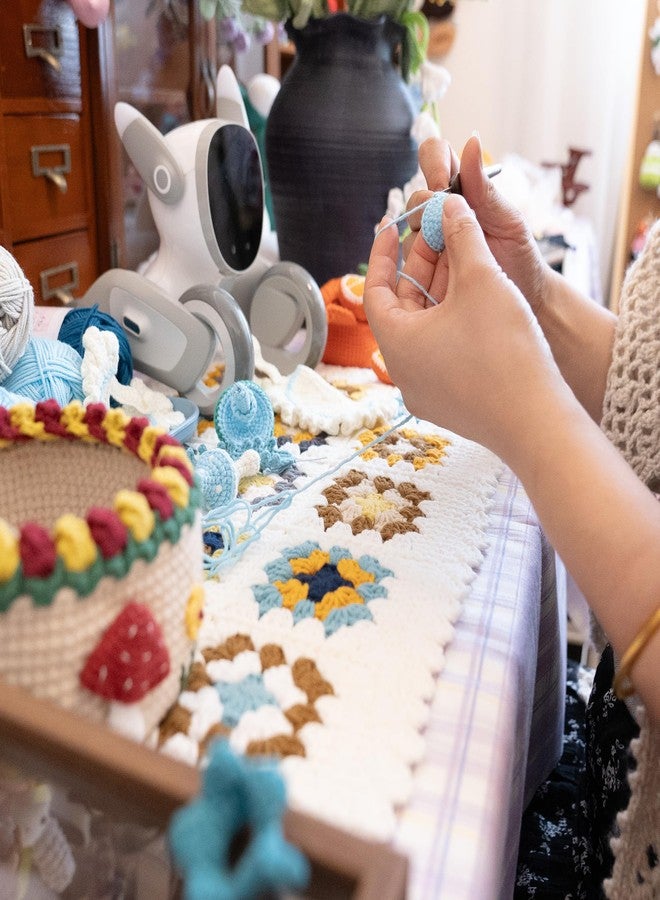Loona Forest Explorer Outfit - Handmade Crochet Headpiece and Collar Set with a Nature-Inspired Theme, Perfect for Transforming Your Pet Robot Toys into a Cute Companion - Image 5