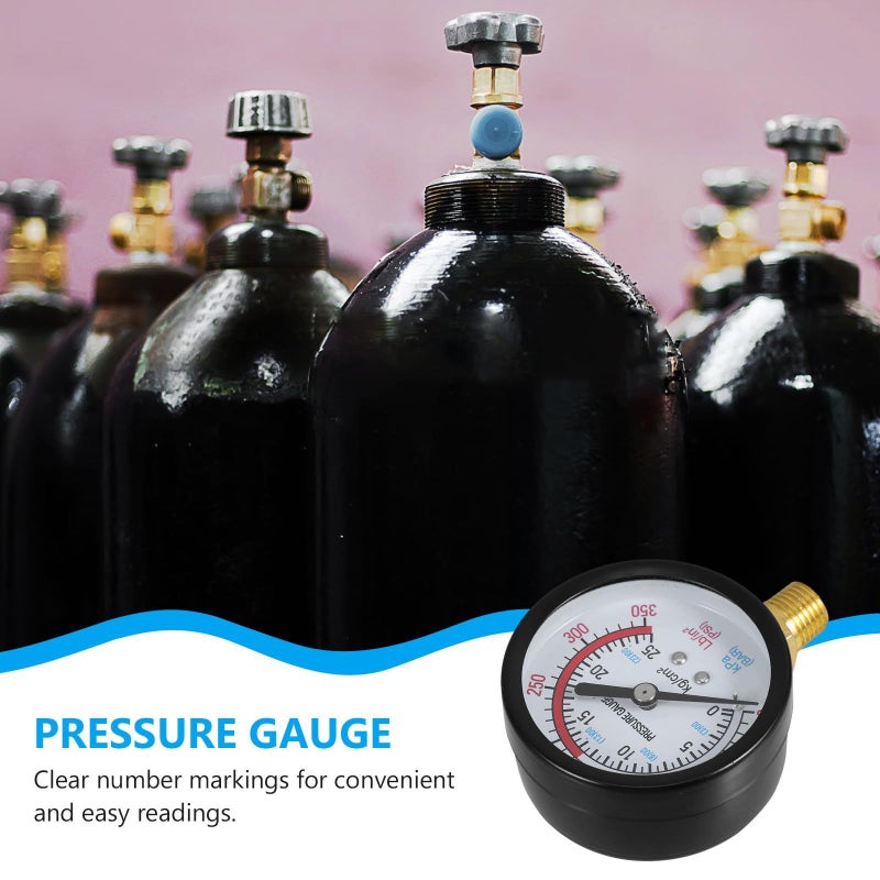 Vertical Plastic Pressure Gauge 0 25bar G1 4 Industrial Pneumatic Tool Accessories - Image 4