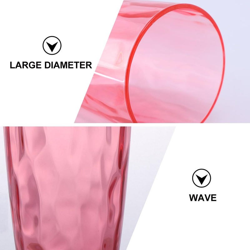 Acrylic Water Pattern Beverage Cup 470ml Unbreakable Tumbler For Restaurant Bar - Image 4