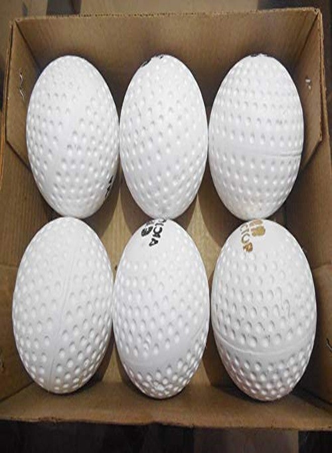 Korbax White Turf Field Hockey Ball Cricket Practice Ball (Pack of 4) - Image 2