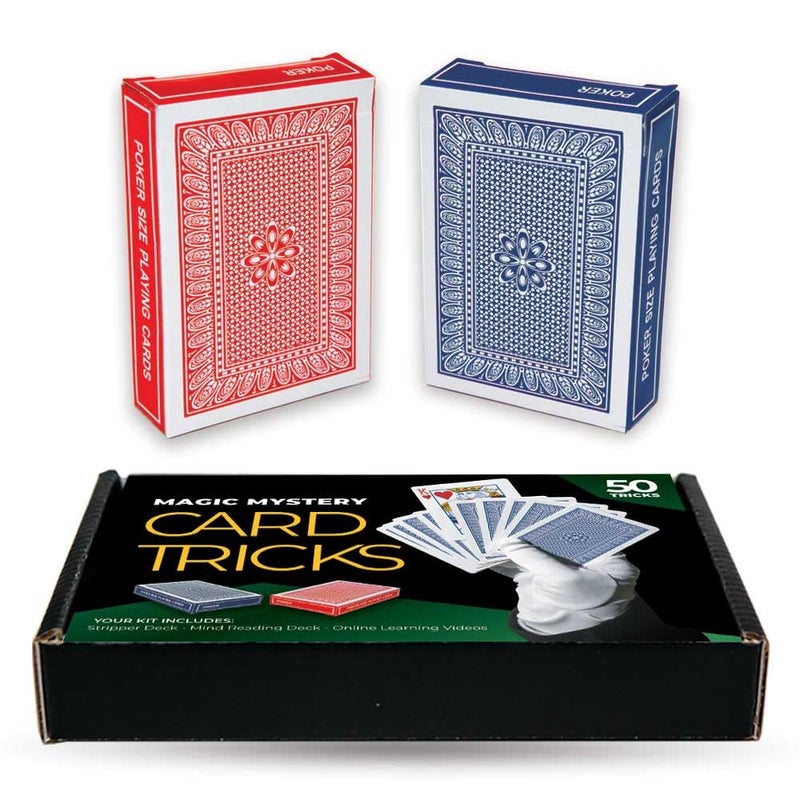 Magic Makers 50 Card Tricks Kit with 2 Decks Magic Mystery Cards - Image 2
