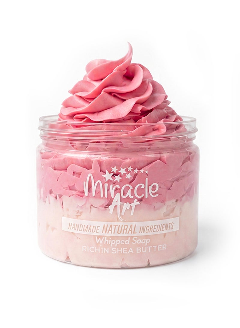 Miracle Art Whipped Soap — Strawberry Kiss | Natural Handmade Body Wash | Rich in Shea Butter | 8.1 OZ - Image 1