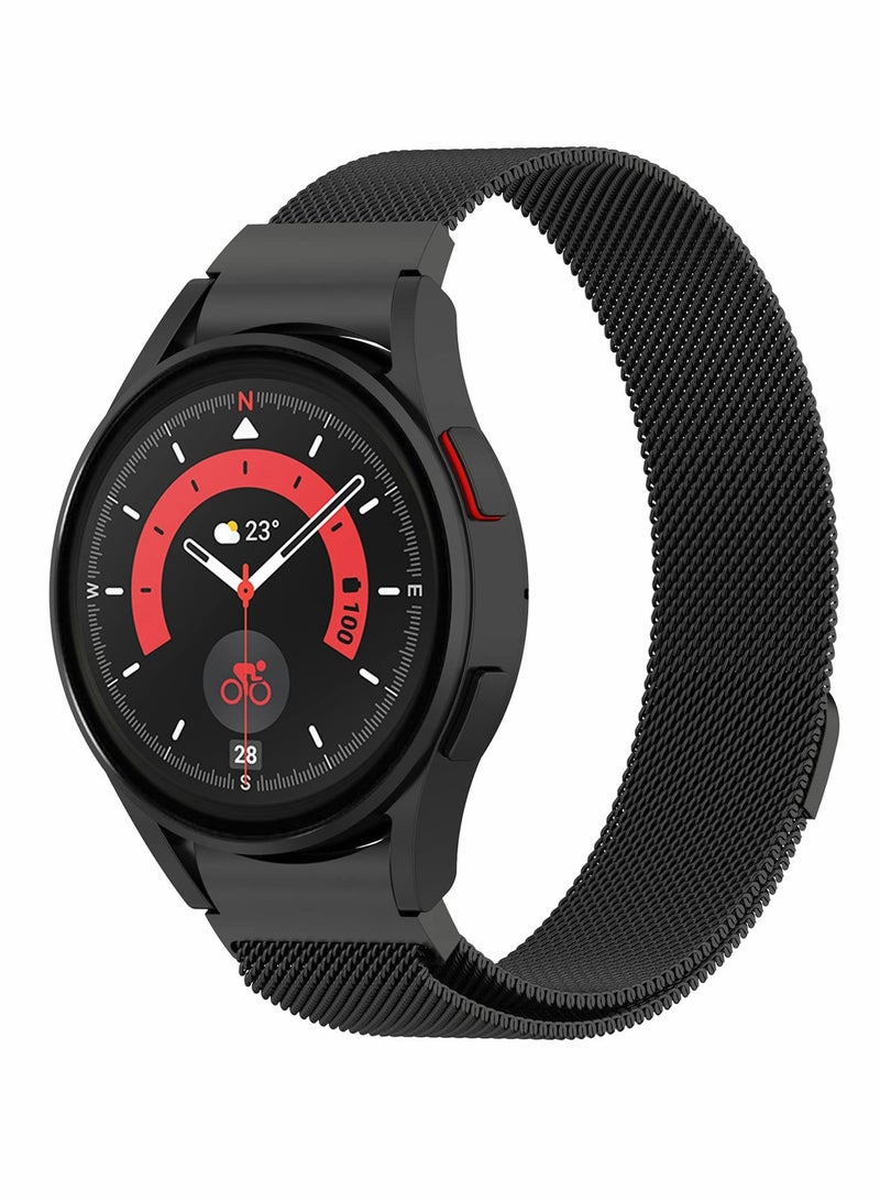 KASTWAVE No Gap Watch Bands for Samsung Galaxy Watch 5/4 Band 40mm 44mm, Gapless Metal Mesh Replacement Strap for Samsung Galaxy Watch 4/5 Classic 46mm 42mm - Image 1