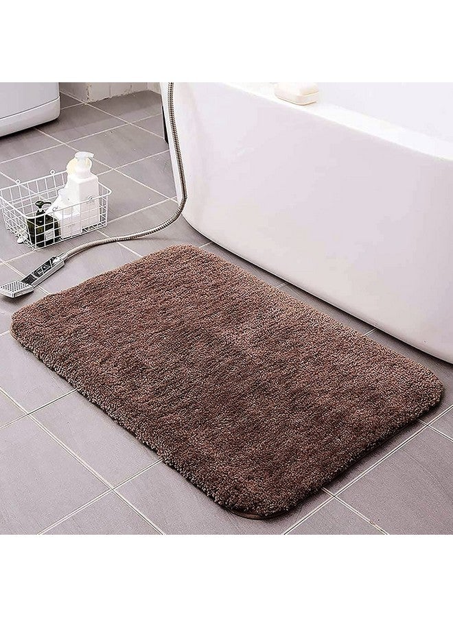 VNQ Super Soft Shaggy Microfiber Door mat for Home | Indoor | Bathmat | Washroom | Living Room | Kitchen Room | Outdoor | Dirt Trapper, Water Absorbent Carpet/Rugs Pack of 1 Coffee - Image 3