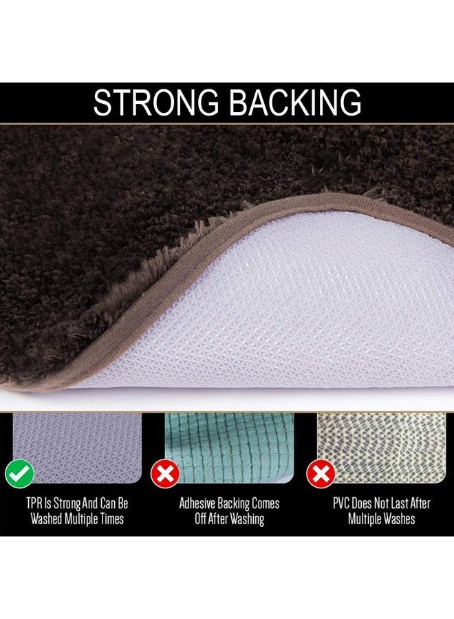 VNQ Super Soft Shaggy Microfiber Door mat for Home | Indoor | Bathmat | Washroom | Living Room | Kitchen Room | Outdoor | Dirt Trapper, Water Absorbent Carpet/Rugs Pack of 1 Coffee - Image 4