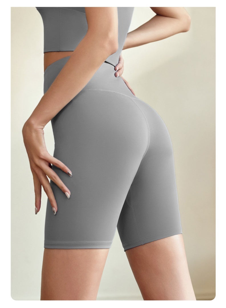 Women Sports Short Yoga Legging Shorts Squat Proof High Waist Fitness Tight Shorts Quick Drying Cycling Workout Gym Shorts - Image 3