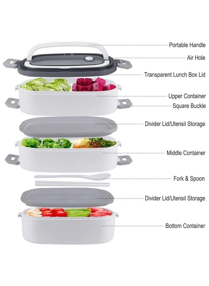 Stainless Steel Lunch Box for Kids,1900ML 3 Layer Meal Lunch Container Snack Box With Bag for Kids School and Adults - Leakproof - BPA Free - Microwave & Dishwashing Safe Bento Box（White） - pzsku/Z793B773BA215286C8FAEZ/45/_/1716545303/03e70719-260d-443d-a3f0-d2c384ca41bd