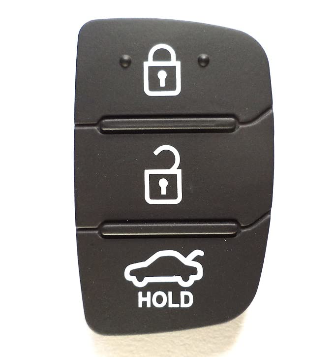 KEYKART ® Replacement Remote Keypad Fit for I20 3 Button Flip Key Models 2013 Onwards - Black - Image 1