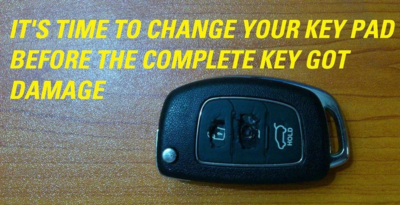 KEYKART ® Replacement Remote Keypad Fit for I20 3 Button Flip Key Models 2013 Onwards - Black - Image 4