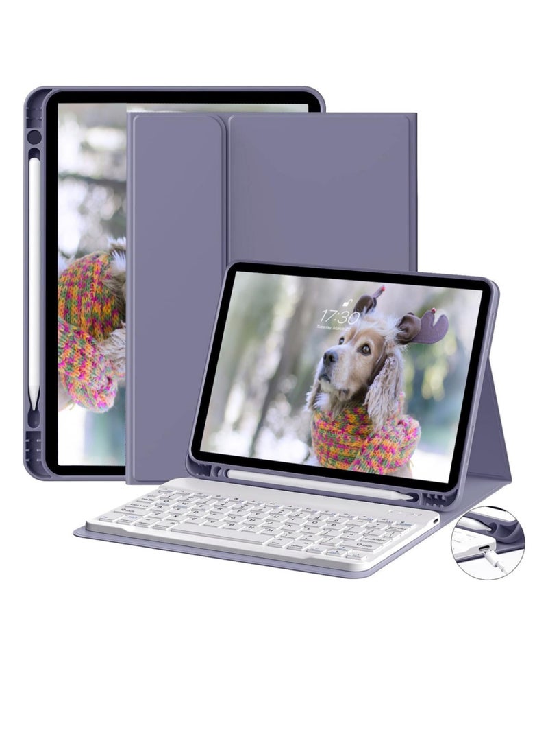 Best Choice Products Keyboard Case for iPad Air 11-inch (M2) 2024/iPad Air 5th Gen 2022/ 4th Gen 2020 10.9 Inch, Detachable Wireless Bluetooth Keyboard, Slim Keyboard Cover with Pencil Holder  - Image 1