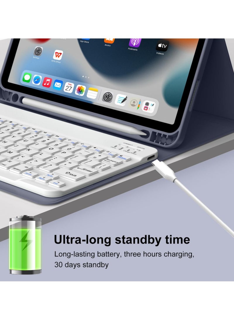 Best Choice Products Keyboard Case for iPad Air 11-inch (M2) 2024/iPad Air 5th Gen 2022/ 4th Gen 2020 10.9 Inch, Detachable Wireless Bluetooth Keyboard, Slim Keyboard Cover with Pencil Holder  - Image 4
