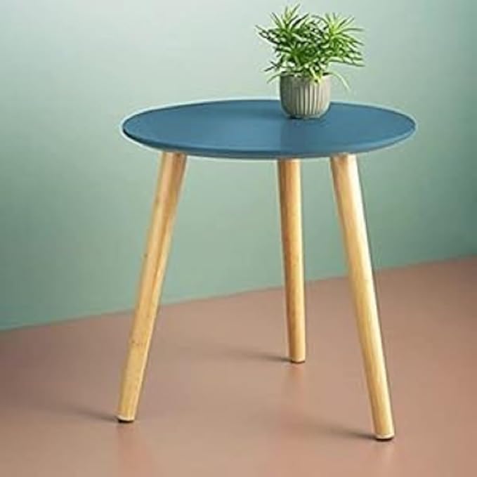 DDS Dream Decor Shoppee Foldable Round Shaped Side Table/Tea Coffee Breakfast Table (Blue - Image 5